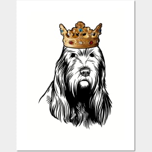 Grand Basset Griffon Vendeen Dog King Queen Wearing Crown Posters and Art